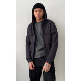 Худи-толстовка JL молния /серый M 1646