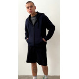 Худи-толстовка JL молния /т.синий M  5643