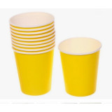 Стакан бумажный 180мл ЖЕЛТЫЙ  (прод по 50шт) 1000шт/ящ