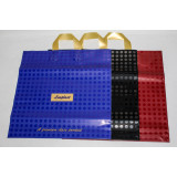 Пакет с петлевой ручкой 40*40 Горох бордо (прод.по 25)*500