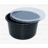 Контейнер К-127 350 мл суповой черный 127х50+крышка(прод по 50)*500 2100/0342