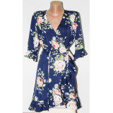 Платье халат короткий цветной 42