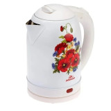 Чайник Добрыня эл. DO-1257 2,0л 2000Вт нжс Маки на белом *12 7778