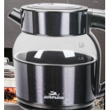 Чайник Добрыня эл. DO-1264D 1,7л 1500Вт стекло металл чернильный 9918