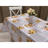 Клеенка столовая Mirror ткан. основа 1,4*20м PW-1239А Кофе и круассан 7789