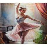 Мозаика со стразами 20х30 на рамке AК2030012 балерина