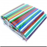 Трубочки прямые цветные д-12ммх210 (250шт/уп)*12 (для коктейльных стак)