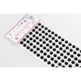 Полубусины самоклеящиеся 10мм 1 лист черный