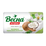 Мыло-крем твердое ВЕСНА Ассорти 90г  Жасмин и кокосовое молочко *6/72  9220