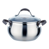 Кастрюля TimA Удобная 4,5л с крышкой капс. дно У-221*4  3633