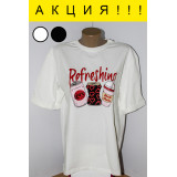 Футболка жен. P 18-M16 (единый размер 54-56) молочн