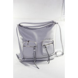 Сумка-рюкзак жен 91722 (34х27) серая