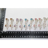 Зажим уточка KP-5811 (прод по 10) серебро цвет