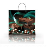 Пакет с пластиковой ручкой  36*34 Тифани Шоколад (прод.по 10)*100