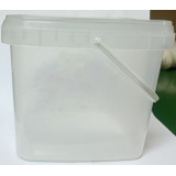 Квадратное Ведро пищевое с крышкой 1л К3-IV 128*128 прозрачное*200шт/уп