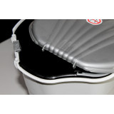 Ведро д/мусора с педалью 7л (Бело-серый)*3 7045 УЦЕНКА!!!