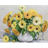 Мозаика со стразами 50х65 на рамке LMZ 5097 букет