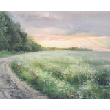 Мозаика со стразами 50х65 на рамке LMZ 5086 поле у леса