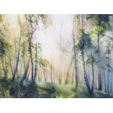 Мозаика со стразами 50х65 на рамке LMZ 5085 лес