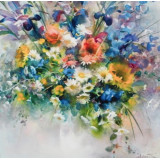 Мозаика со стразами 50х65 на рамке LMZ 5096 букет