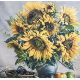 Мозаика со стразами 50х65 на рамке LMZ 5069 подсолнухи