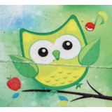 Мозаика со стразами 25х25 без рамы YCC 20137 сова