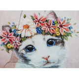 Мозаика со стразами 45х35 без рамы SEG 74850 кошка