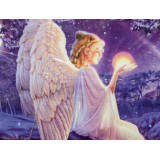 Мозаика со стразами 45х35 без рамы SEG 74845 ангел