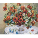 Картина рисование по номерам 50х65 LMZ 5063 полевой букет