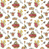 Клеенка столовая КОЛОРИТ ткан. основа с ПВХ 1,25*25м арт. 541/0  2088