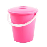 Ведро 8л евро пищевое с крышкой розовый 3179