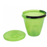 Ведро 10л евро Лайт с крышкой зеленый 6446