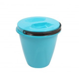 Ведро 10л евро Лайт с крышкой голубой 6200