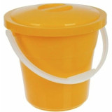 Ведро 12л евро пищевое с крышкой персиковый 1243