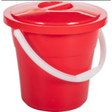 Ведро 12л евро пищевое с крышкой красный 1243