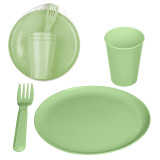 Набор д/пикника 9 предметов зеленый 7912