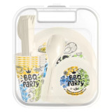 Набор д/пикника 37 предметов на 6 персон св.-бежевый*4 4163