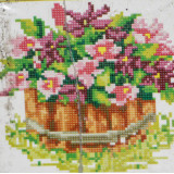 Мозаика со стразами 25х25 без рамы YCC 20378 цветы