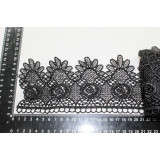 Кружево гипюр черное 0065  11см 10 ярд.