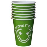 Стакан бумажный 250мл ХОРОШЕГО ДНЯ салатовый (прод по 50шт) 1000шт/ящ