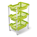 Этажерка универ. Джетта 3 корзины олив.С7535ОЛВ*4 6550