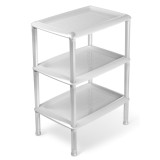 Этажерка универ. Джетта 3 полки св.-серая С741СЕР*4 6598