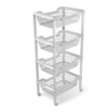 Этажерка универ. Джетта 4 корзины св.-серая С736СЕР*4 6567