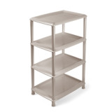 Этажерка универ. Джетта 4 полки кор.-серая С742КСЕР*4 6604