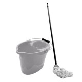 Комплект д/уборки МОП Vogue(ведро+швабра) серебро *24 0130