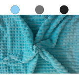 Плед мех Шашечка 180х200 голубой