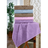 Полотенце д/лица Luxor Блум 50х90 серо-голубой