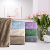 Полотенце банное Luxor Брейд 70х130 тем. серый