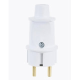 Вилка штепсельная В16-006 белая Б/заземления