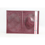 Обложка для паспорта №8/2 бордо